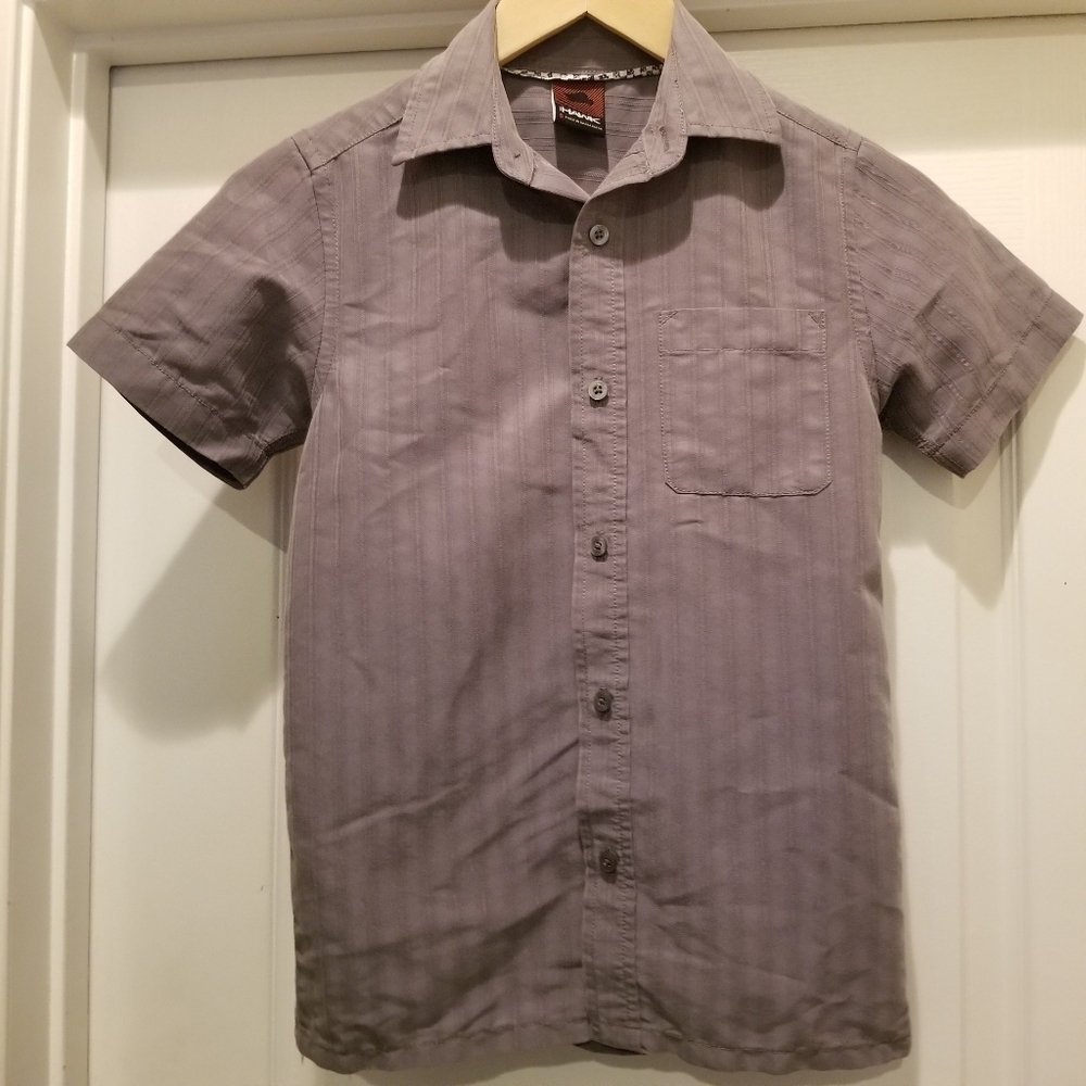 Tony Hawk gray button up short sleeve collared shirt Size S - Picture 1 of 9